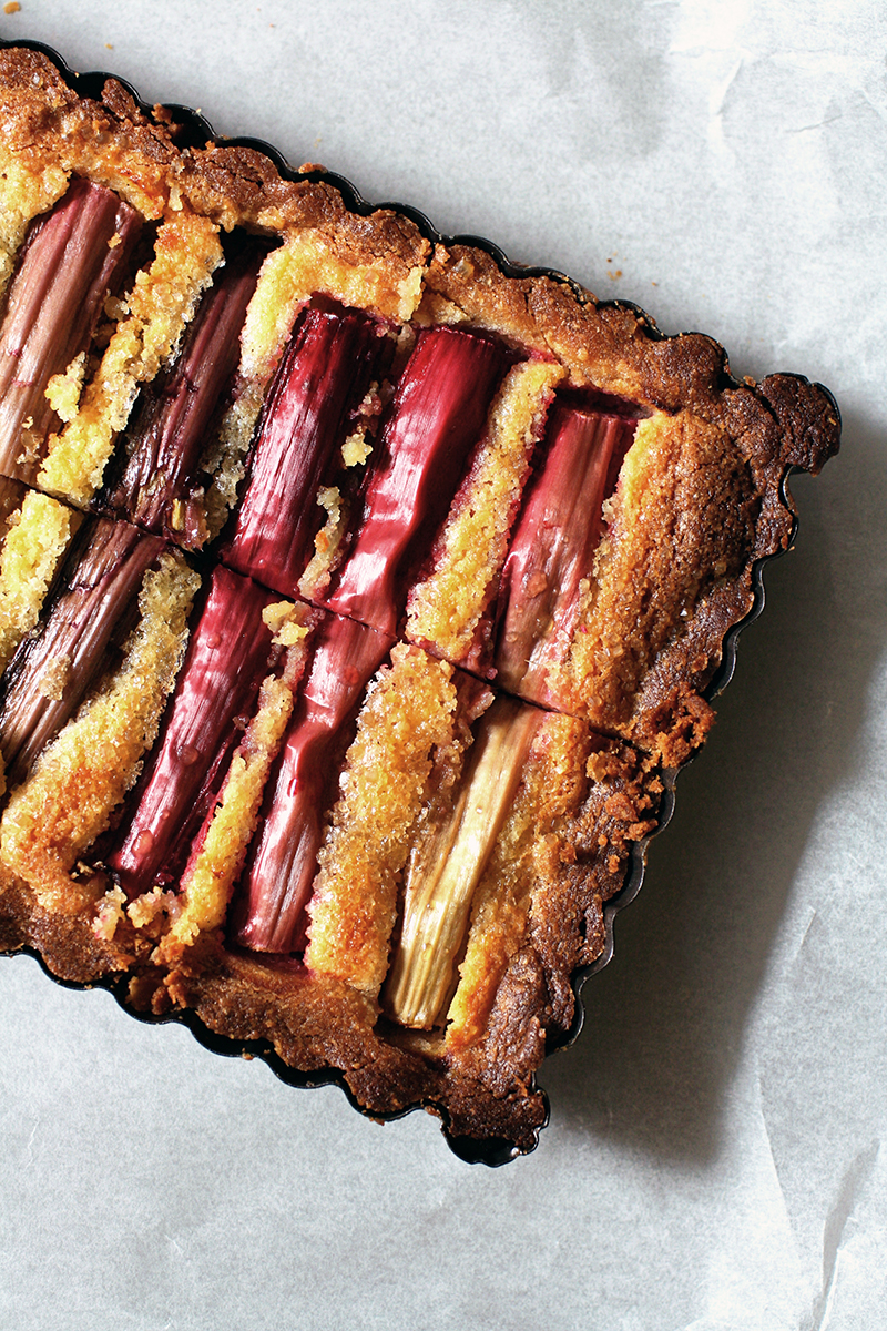 rhubarb frangipane tart patisserie gluten free