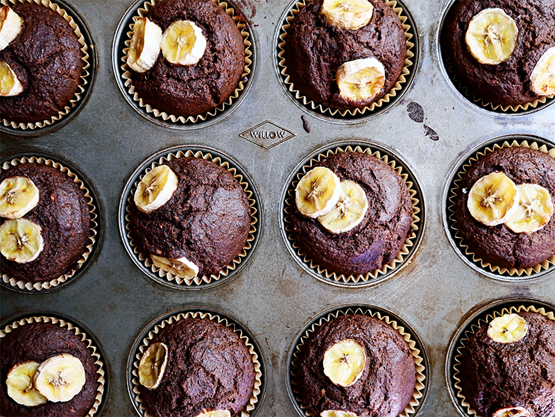 banana-chocolate-muffins-gluten-free-buckwheat-carob-syrup-recipe